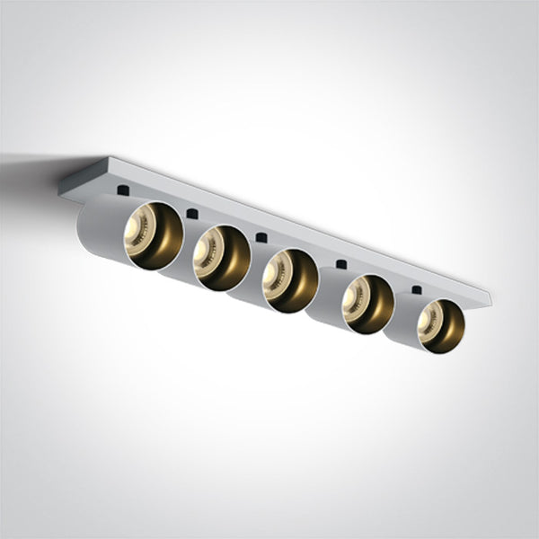 One Light 65505N/W WHITE GU10 5x10W DARK LIGHT