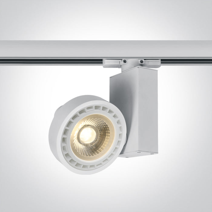 One Light 65518T/W WHITE R111 GU10 50W TRACK SPOT