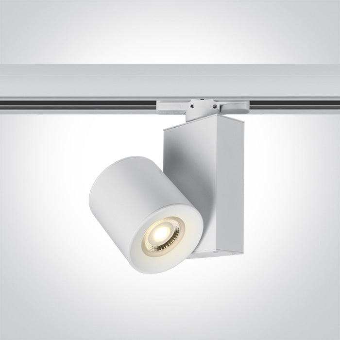One Light 65519T/W WHITE GU10 20w TRACK SPOT