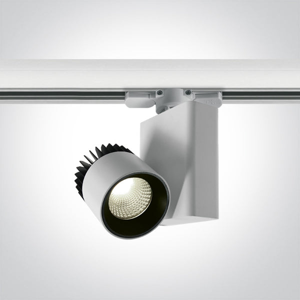 One Light 65610AT/W/C WHITE COB LED 10W CW TRACK SPOT 230V