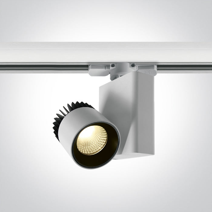 One Light 65610AT/W/W WHITE COB LED 10W WW TRACK SPOT 230V