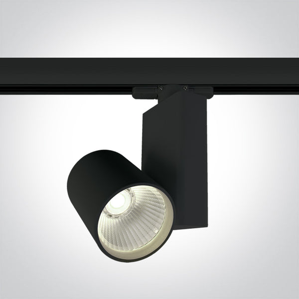One Light 65611NT/B/C BLACK COB LED 15W CW TRACK SPOT 230V