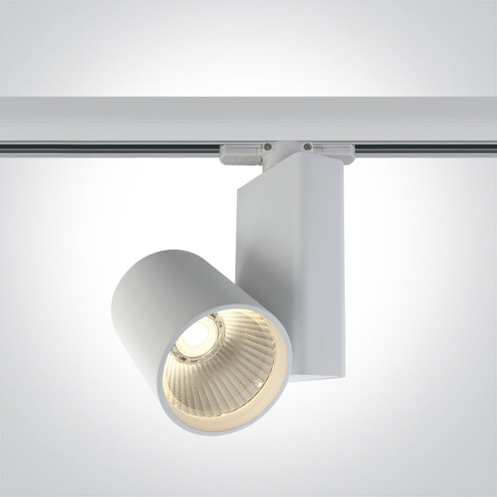 One Light 65611NT/W/W WHITE COB LED 15W WW TRACK SPOT 230V