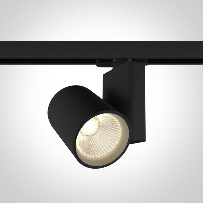 One Light 65612NT/B/W BLACK COB LED 30W WW TRACK SPOT 230V