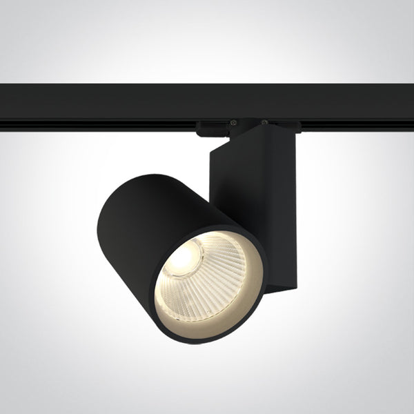 One Light 65612NT/B/W BLACK COB LED 30W WW TRACK SPOT 230V