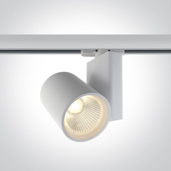 One Light 65612NT/W/W WHITE COB LED 30W WW TRACK SPOT 230V