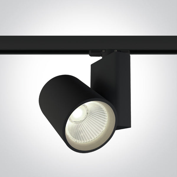 One Light 65614NT/B/C BLACK COB LED 42W CW TRACK SPOT 230V