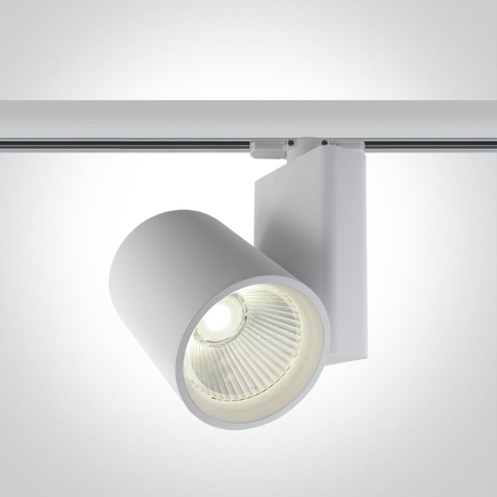 One Light 65614NT/W/C WHITE COB LED 42W CW TRACK SPOT 230V