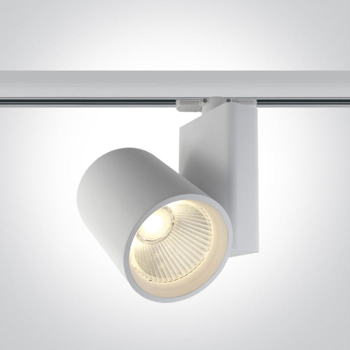 One Light 65614NT/W/W WHITE COB LED 42W WW TRACK SPOT 230V