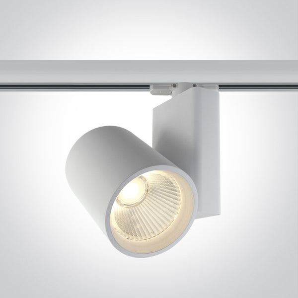 One Light 65614NT/W/W WHITE COB LED 42W WW TRACK SPOT 230V