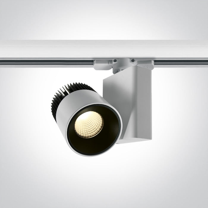 One Light 65620AT/W/W WHITE COB LED 20W WW TRACK SPOT 230V