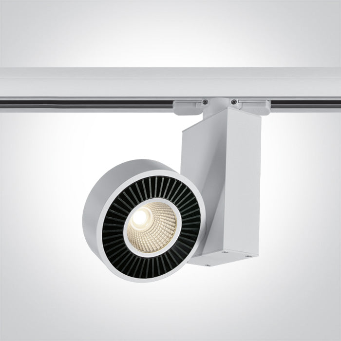 One Light 65620T/W/W WHITE COB LED 20w WW TRACK SPOT 45deg 230v