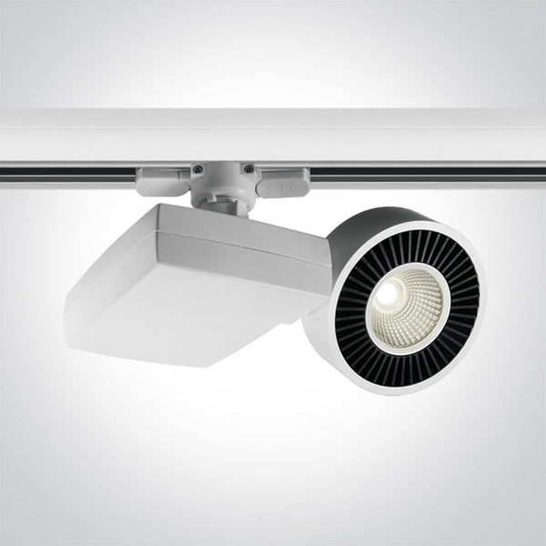 One Light 65620TA/W/W WHITE COB LED 15w WW TRACK SPOT 45deg 230v