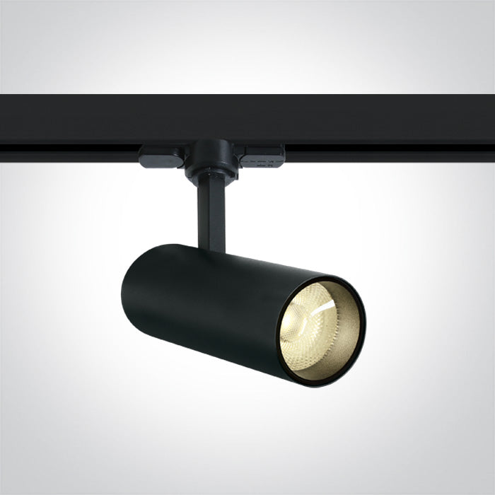 One Light 65642AT/B/W BLACK COB LED 10W WW TRACK SPOT 38deg 230V