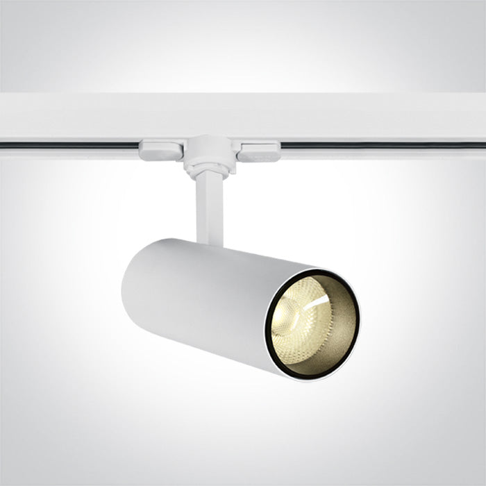 One Light 65642AT/W/W WHITE COB LED 10W WW TRACK SPOT 38deg 230V