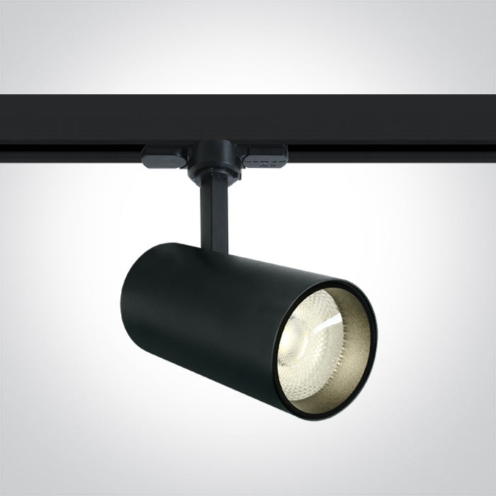 One Light 65642BT/B/C BLACK COB LED 20W CW TRACK SPOT 38deg 230V