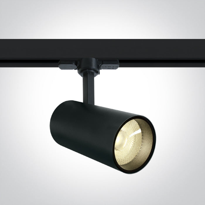 One Light 65642BT/B/W BLACK COB LED 20W WW TRACK SPOT 38deg 230V