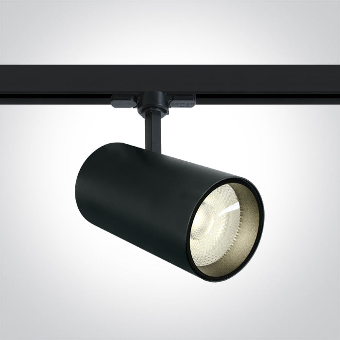 One Light 65642CT/B/C BLACK COB LED 30W CW TRACK SPOT 38deg 230V