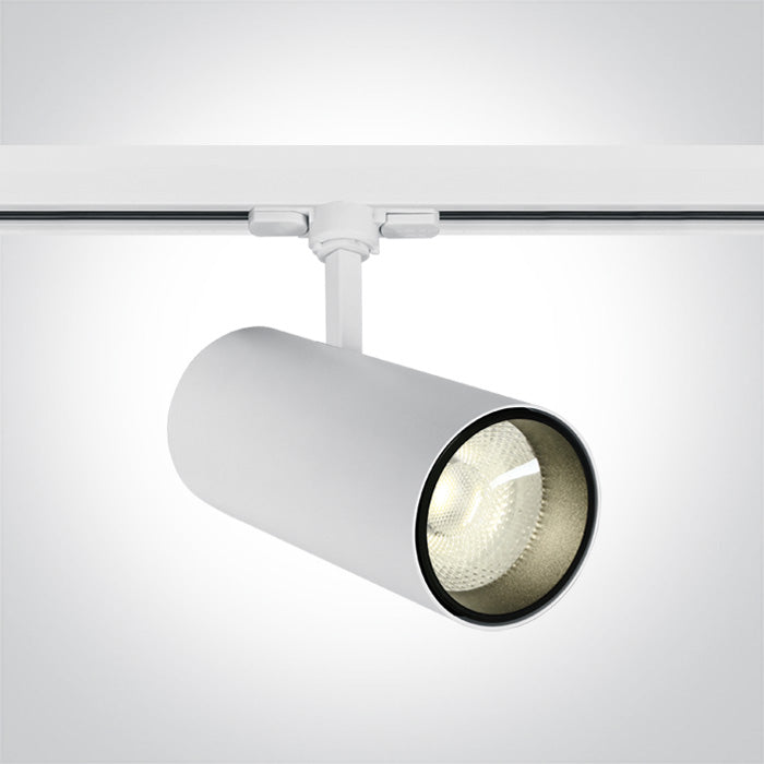 One Light 65642CT/W/C WHITE COB LED 30W CW TRACK SPOT 38deg 230V