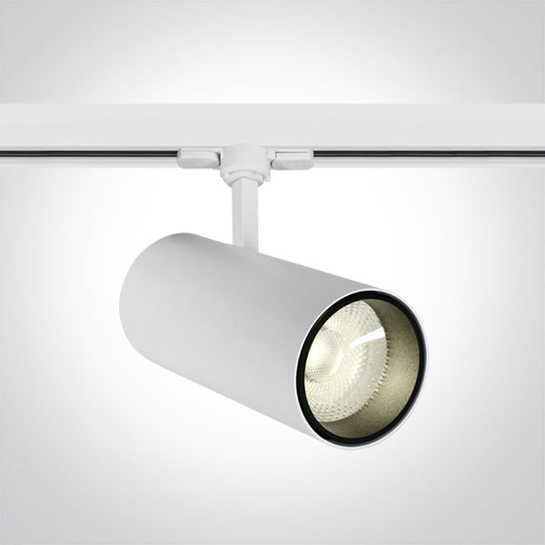 One Light 65642CT/W/C WHITE COB LED 30W CW TRACK SPOT 38deg 230V