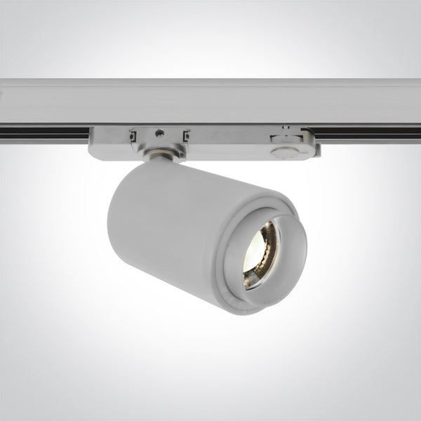 One Light 65650BT/W/W WHITE COB 20W WW TRACK SPOT 20-60deg ADJUSTABLE BEAM 230V