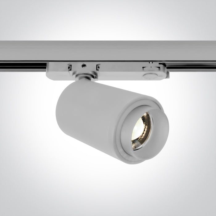 One Light 65650CT/W/W WHITE COB 30W WW TRACK SPOT 20-60deg ADJUSTABLE BEAM 230V
