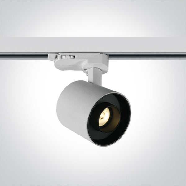 One Light 65656AT/W/W WHITE LED 6W TRACK SPOT WW IP20 230V DARK LIGHT