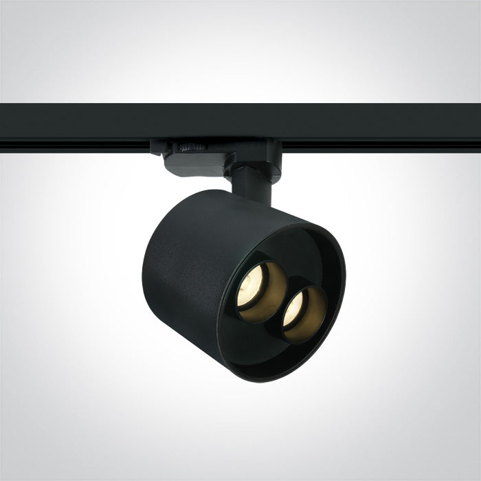 One Light 65656BT/B/W BLACK LED 12W TRACK SPOT WW IP20 230V DARK LIGHT