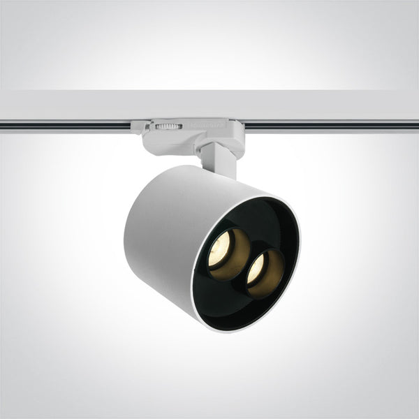 One Light 65656BT/W/W WHITE LED 12W TRACK SPOT WW IP20 230V DARK LIGHT