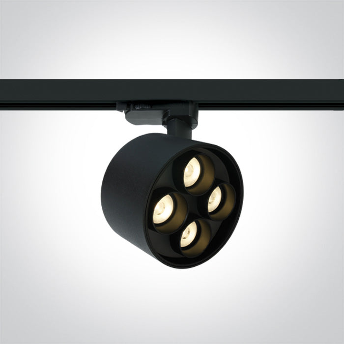 One Light 65656CT/B/W BLACK LED 24W TRACK SPOT WW IP20 230V DARK LIGHT