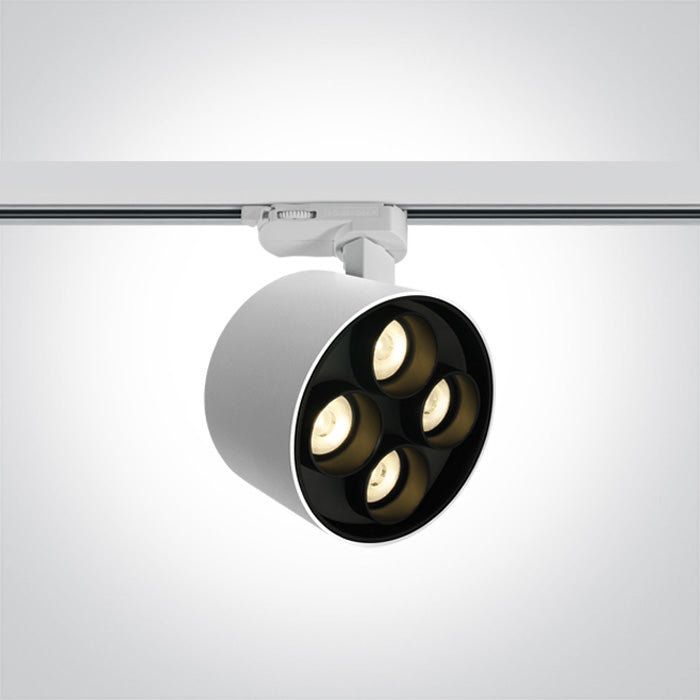 One Light 65656CT/W/W WHITE LED 24W TRACK SPOT WW IP20 230V DARK LIGHT