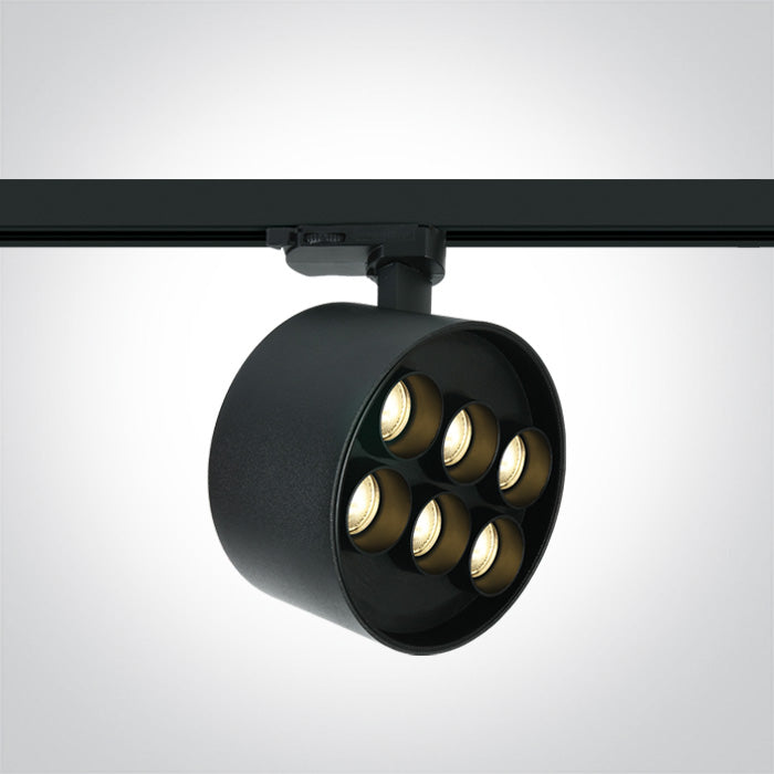 One Light 65656DT/B/W BLACK LED 36W TRACK SPOT WW IP20 230V DARK LIGHT