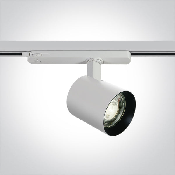 One Light 65660AT/W/C WHITE 10W/15W/20W CW TRACK SPOT 230V