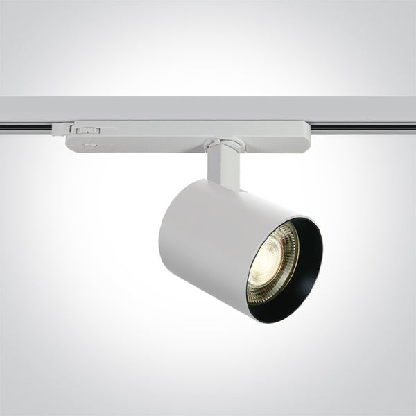 One Light 65660AT/W/W WHITE 10W/15W/20W WW TRACK SPOT 230V