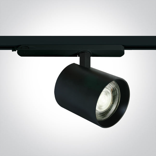 One Light 65660BTL/B/C BLACK DALI / PUSH TO DIM 35W CW TRACK SPOT 230V