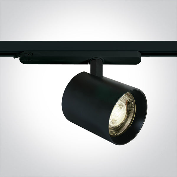 One Light 65660BTL/B/W BLACK DALI / PUSH TO DIM 35W WW TRACK SPOT 230V