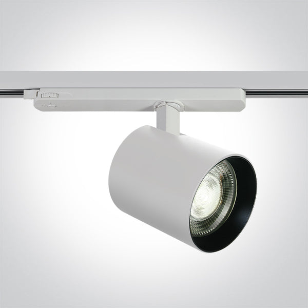 One Light 65660BTT/W/C WHITE TRACKSPOT 35W CW 230V TRIAC DIMMABLE