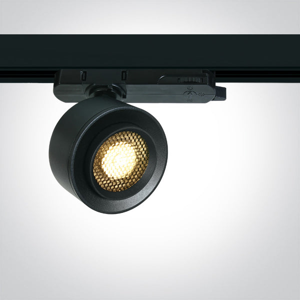 One Light 65662AT/B/W BLACK TRACK SPOT 15W WW 15-45deg 230V HONEYCOMB