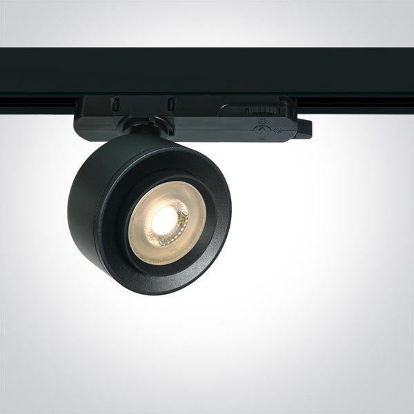 One Light 65662AT/B/W BLACK TRACK SPOT 15W WW 15-45deg 230V HONEYCOMB