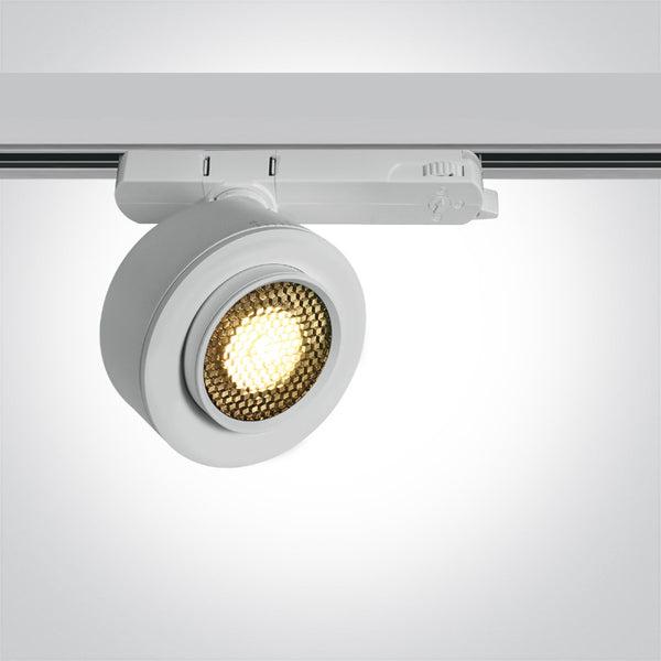 One Light 65662AT/W/W WHITE TRACK SPOT 15W WW 15-45deg 230V HONEYCOMB