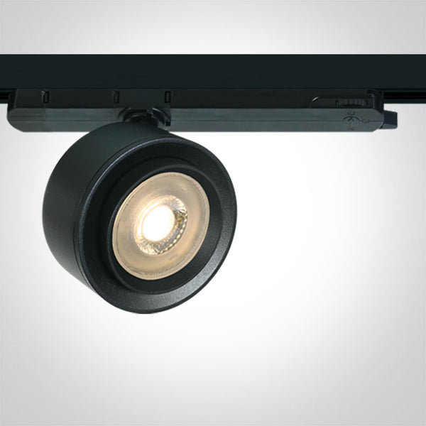One Light 65662BT/B/W BLACK TRACK SPOT 25W WW 15-45deg 230V HONEYCOMB
