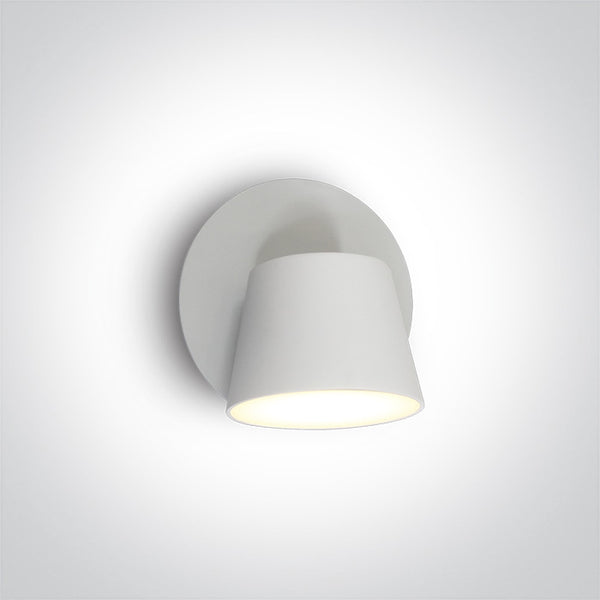 One Light 65740/W/W WHITE WALL SPOT LED 6W WW IP20 230V