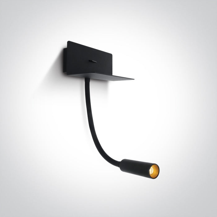 One Light 65744/B/W BLACK COB LED 3W WW USB IP20 36deg 100-240V