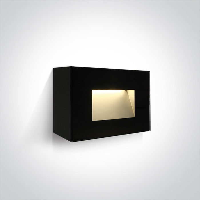 One Light 67076/B/W BLACK IP65 LED 4W WW 230V