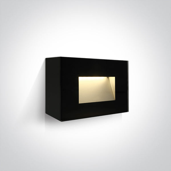 One Light 67076/B/W BLACK IP65 LED 4W WW 230V