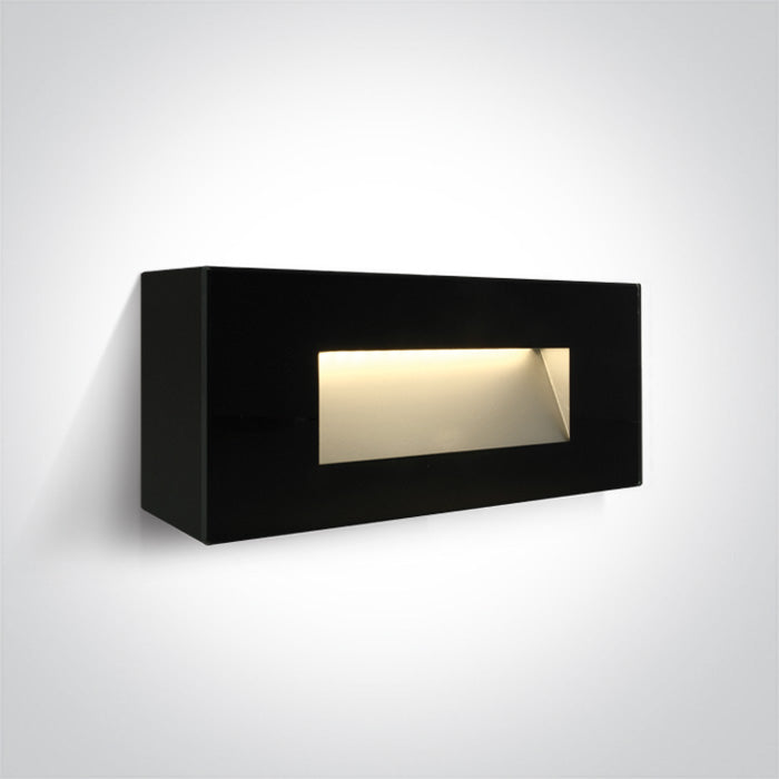 One Light 67076A/B/W BLACK IP65 LED 5W WW 230V