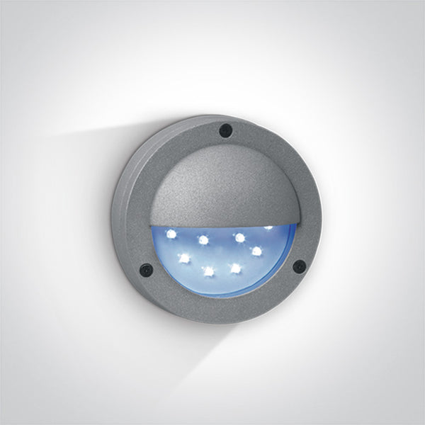 One Light 67126/G/BL GREY LED BLUE IP54