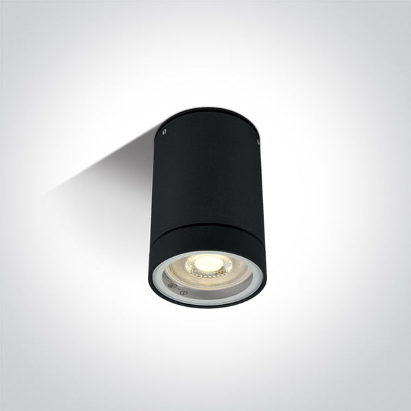 One Light 67130C/B BLACK CYLINDER GU10 35w IP54