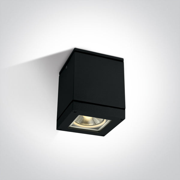One Light 67132D/B BLACK SQUARE CEIL PAR30 IP54