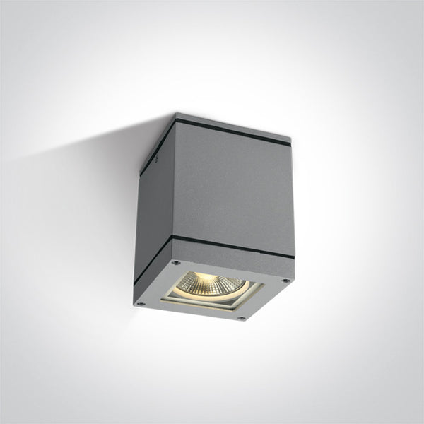 One Light 67132D/G GREY SQUARE CEIL PAR30 IP54